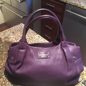 ‘Kate Spade’ Authentic Purple Leather Satchel